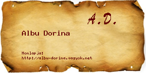 Albu Dorina névjegykártya