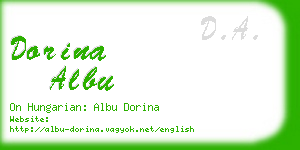 dorina albu business card